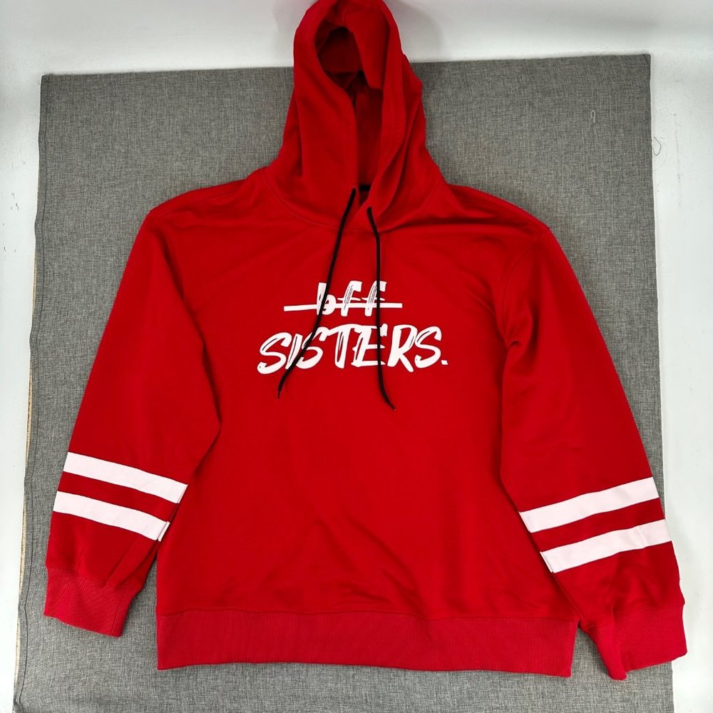 Bff Sisters‎ Red Sweater Hooded Long Sleeve XXL Brand New